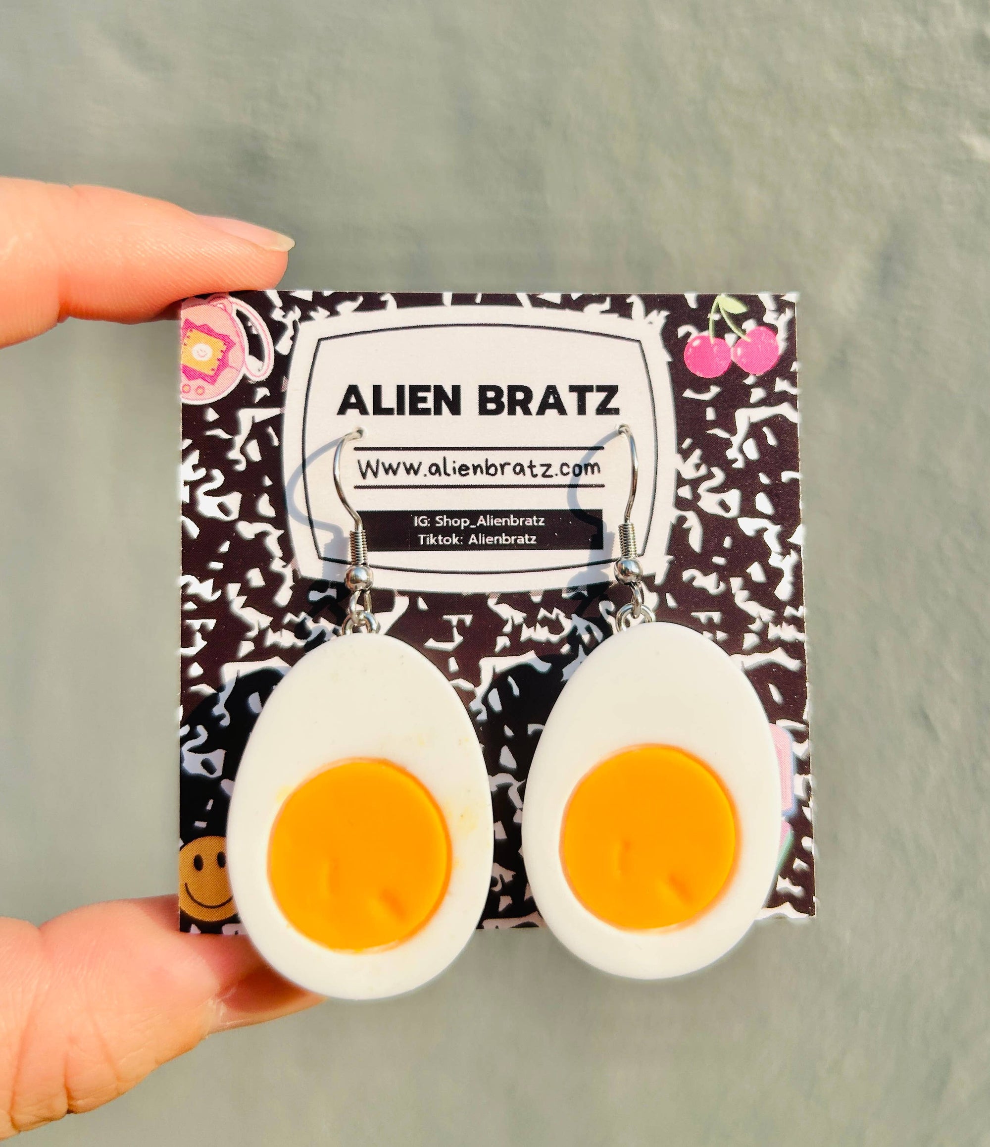 Egg Earrings - Hard-Boiled