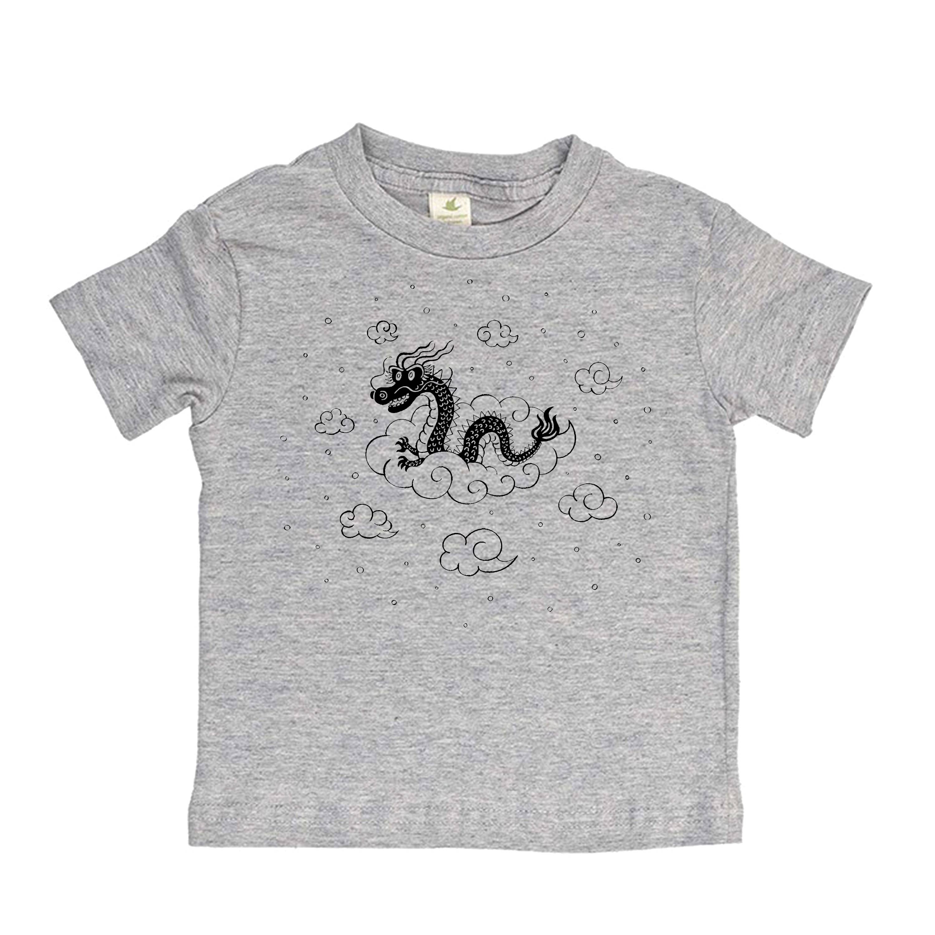 T-Shirt - Dragon, Grey