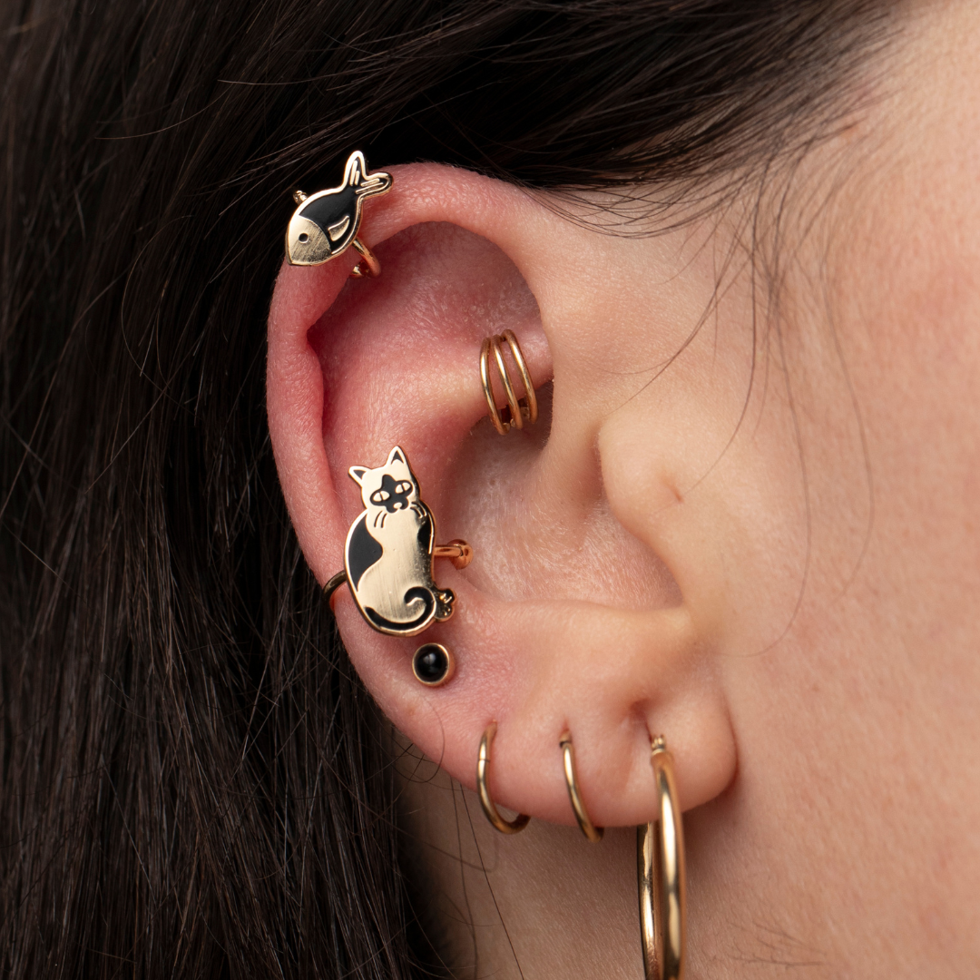 Cat & Fish Ear Cuffs