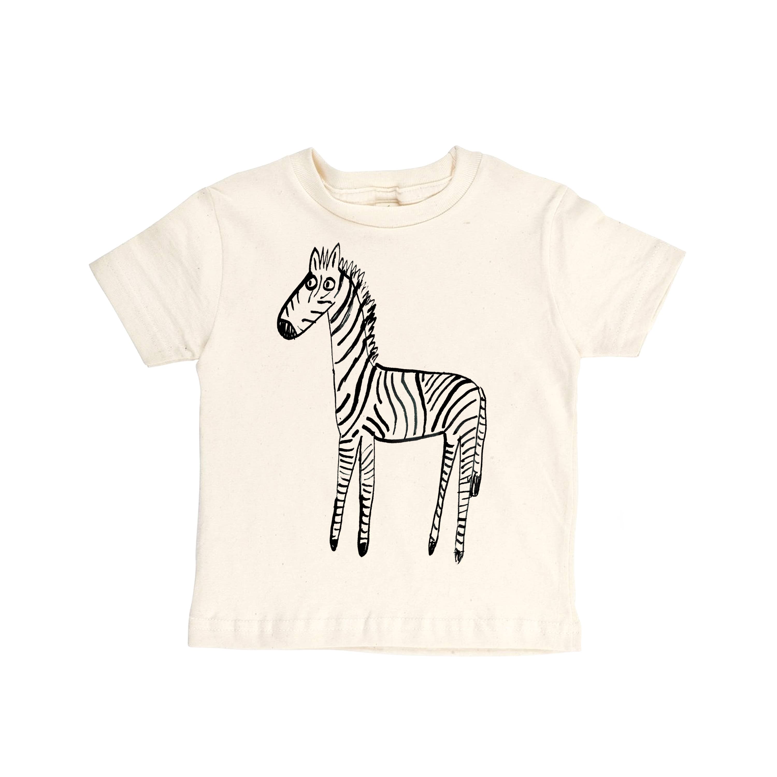 T-Shirt - Zebra, Natural