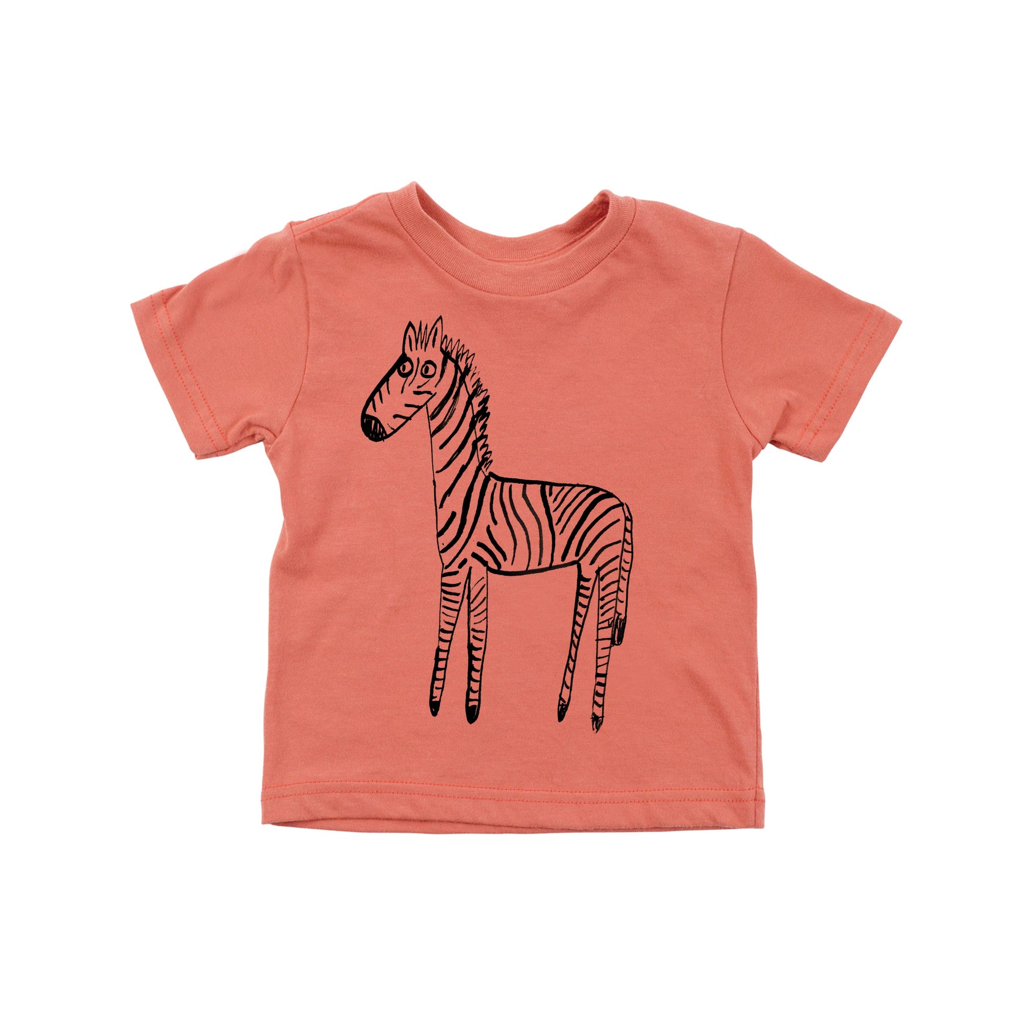 T-Shirt - Zebra, Coral