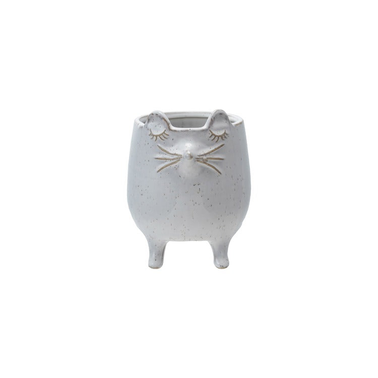 Stoneware Mouse Planter
