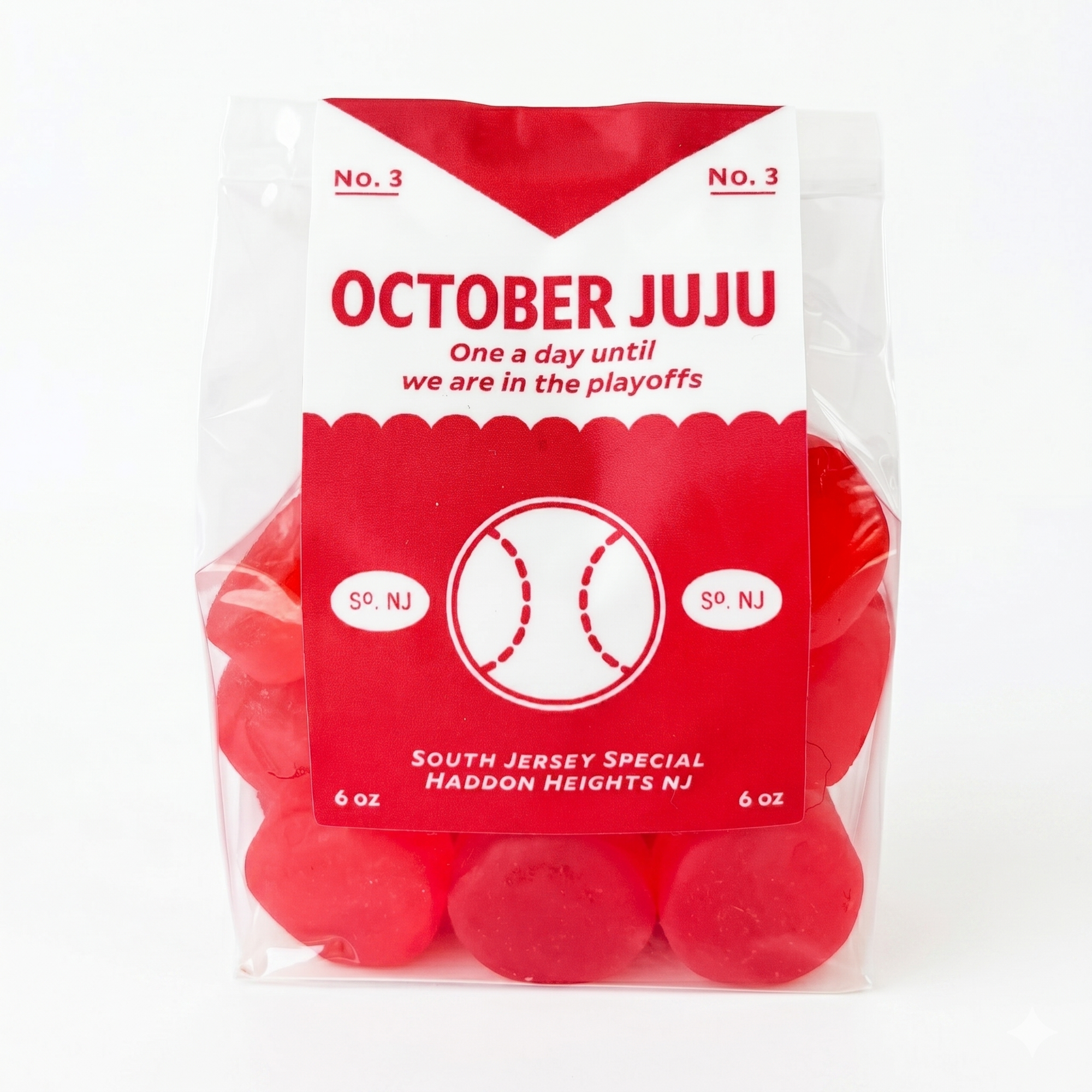 October Juju cherry jelly candy bag, South Jersey Special Haddon Heights NJ